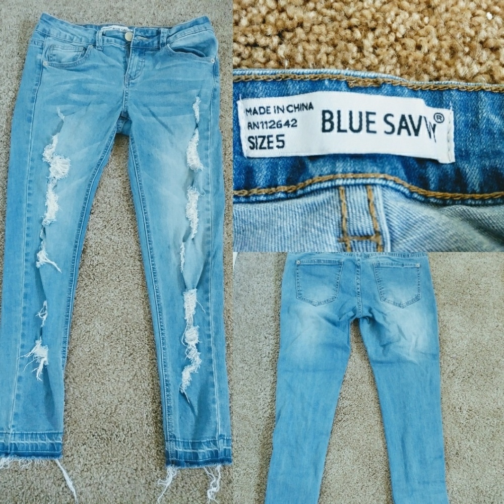 Distressed jeans by Blue Savvy